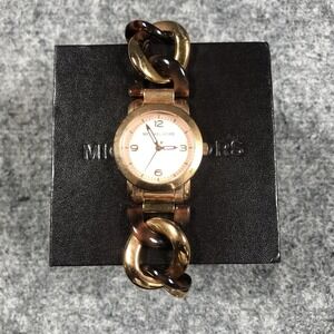 Michael Kors MK4273 Womens Watch Rose Gold Tortoise Chain Link Quartz w/ Box